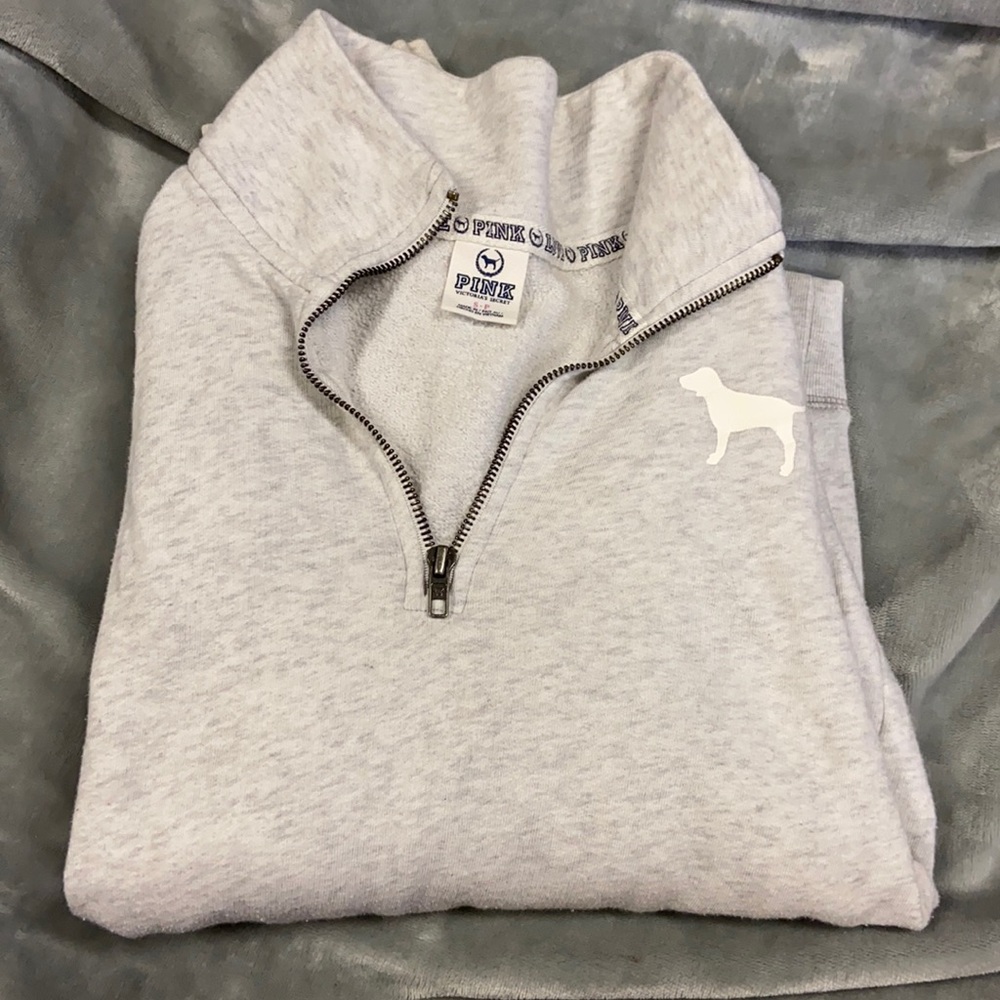 Pink quarter zip
